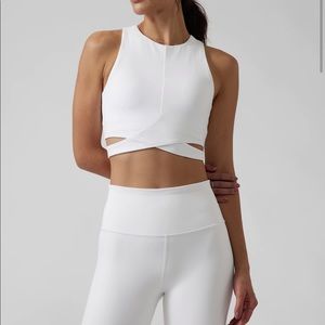 Athleta Conscious Cut Out Crop Top - White XS